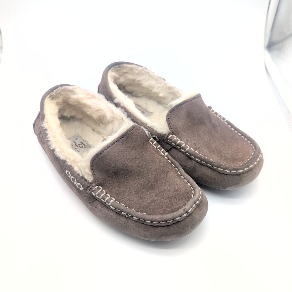 Ugg Ansley Moccasin Leather Sheepskin Slippers Women's 7